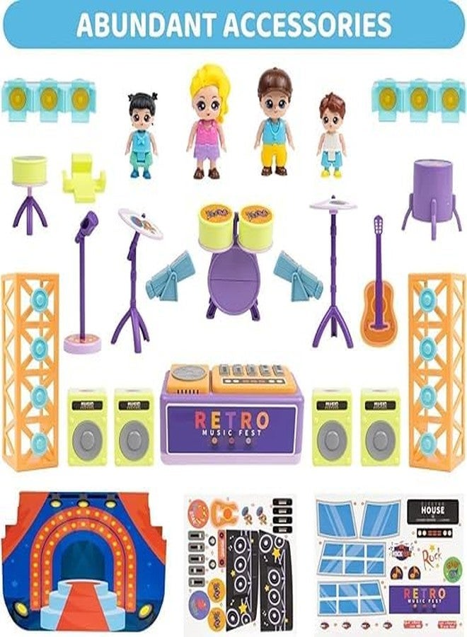 EXOMOON مجموعة لعب قارب بيت الدمى من إكسومون، سفينة ألعاب قابلة للتشكيل للأطفال مع مؤثرات صوتية وأضواء ودمية وإكسسوارات لمسرح الديسكو، ألعاب تمثيلية صغيرة هدية عيد ميلاد للبنات والأولاد من 3 إلى 8 سنوات فما فوق - Image 5